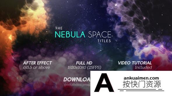 [文字标题]梦幻太空文字宣传片头AE模板- The Nebula Space Titles