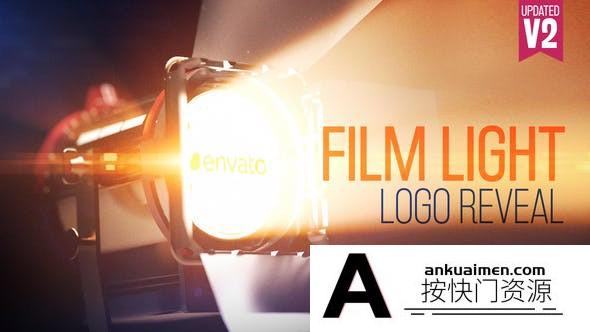 [logo模板]AE模板-电影效果探照灯Logo动画AE模板 Film Light Logo Reveal
