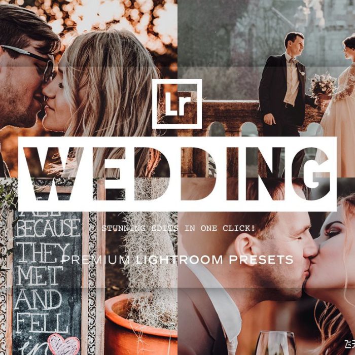 [婚礼LR预设]婚礼电影胶片人像LR预设/手机APP调色滤镜 Wedding Lightroom Presets