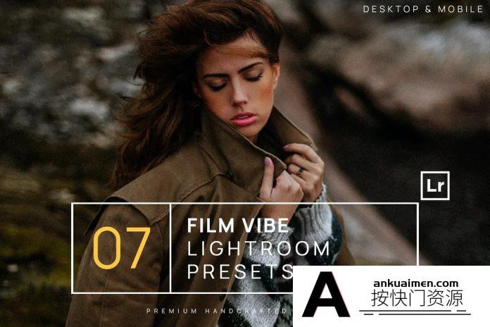 [胶片LR预设]高端电影氛围后期调色Lightroom预设+移动调色滤镜 Film Vibe Lightroom Presets