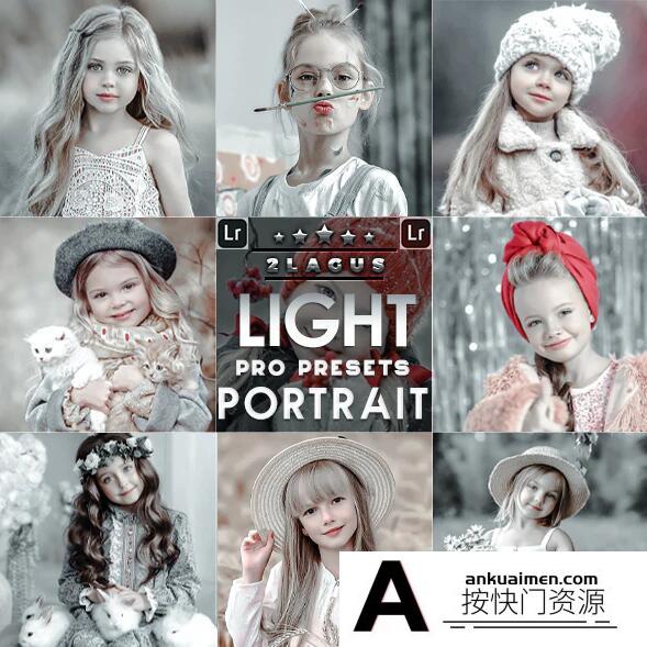 [人像LR预设]精品明亮轻奢高级灰色调PS/LR预设APP预设 Light Portrait Presets