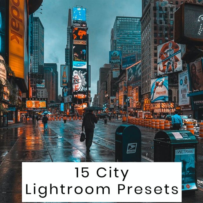 [风光LR预设]城市街拍夜景风光后期调色Lightroom预设15 City Lightroom Presets