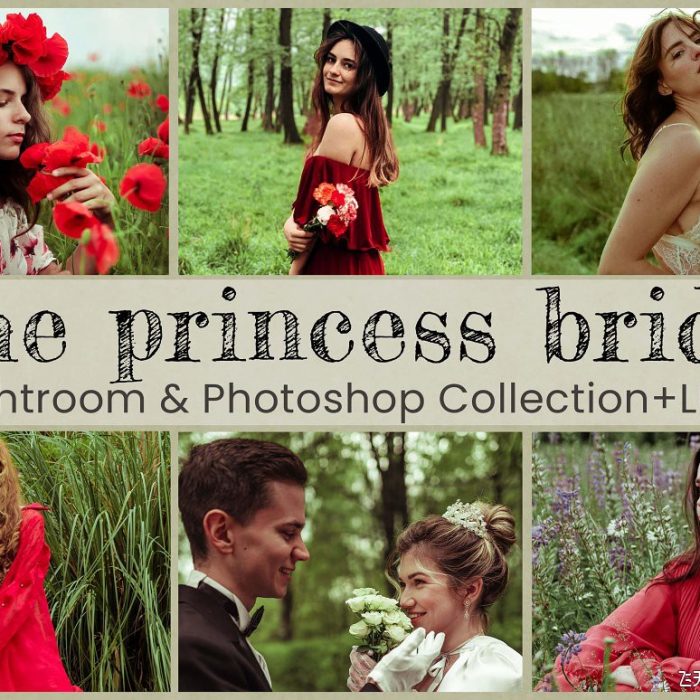 [人像LR预设]外拍森系人像后期调色Lightroom预设 Princess Bride Lightroom Presets