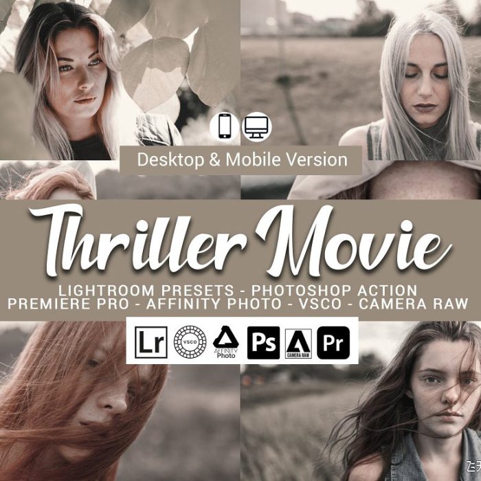 [胶片LR预设]恐怖电影色调LR预设/手机APP滤镜/LUT预设Thriller Movie Lightroom Presets