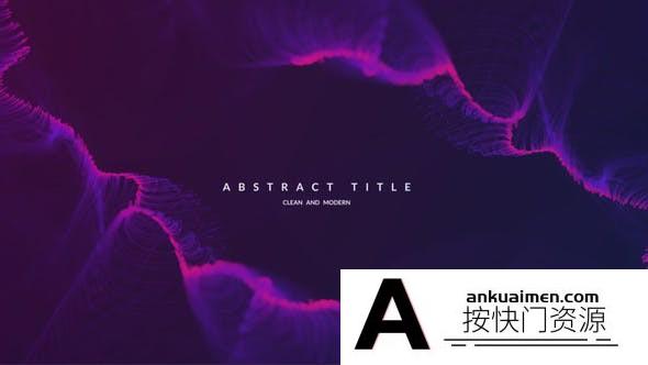[文字标题]抽线粒子线条背景文字标题片头AE模板- Abstract and Modern