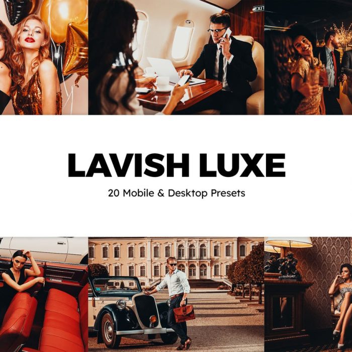 [婚礼LR预设]奢华质感婚礼人像胶片LR预设手机LR预设LUT预设 Lavish Luxe Lightroom Presets and LUTs
