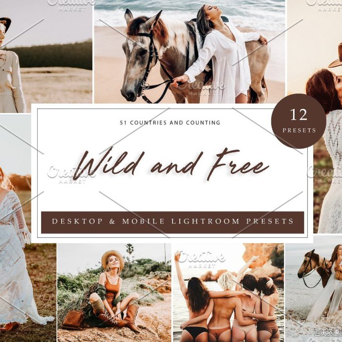 [胶片LR预设]狂野电影胶片人像Lightroom预设/APP预设 Lightroom Presets Wild And Free