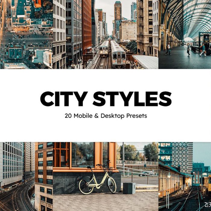 [旅拍LR预设]城市街拍电影风格Lightroom预设与LUT预设 City Pro Styles Lightroom Presets & LUTs