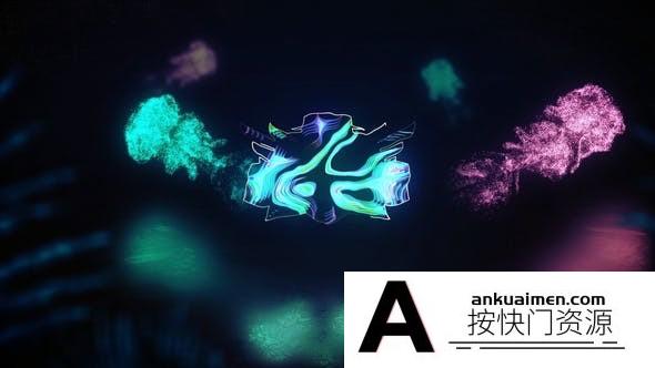 [logo模板]抽象虚幻Logo动画AE模板- Aqua Futuristic Logo