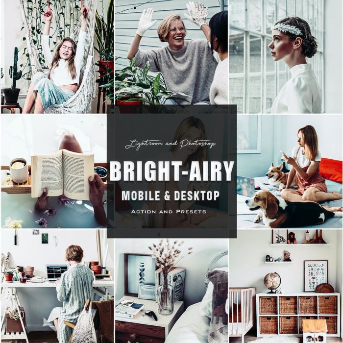[人像LR预设]明亮通透人像后期调色Lightroom预设 Brhit Airy – Photoshop & Lightroom Presets