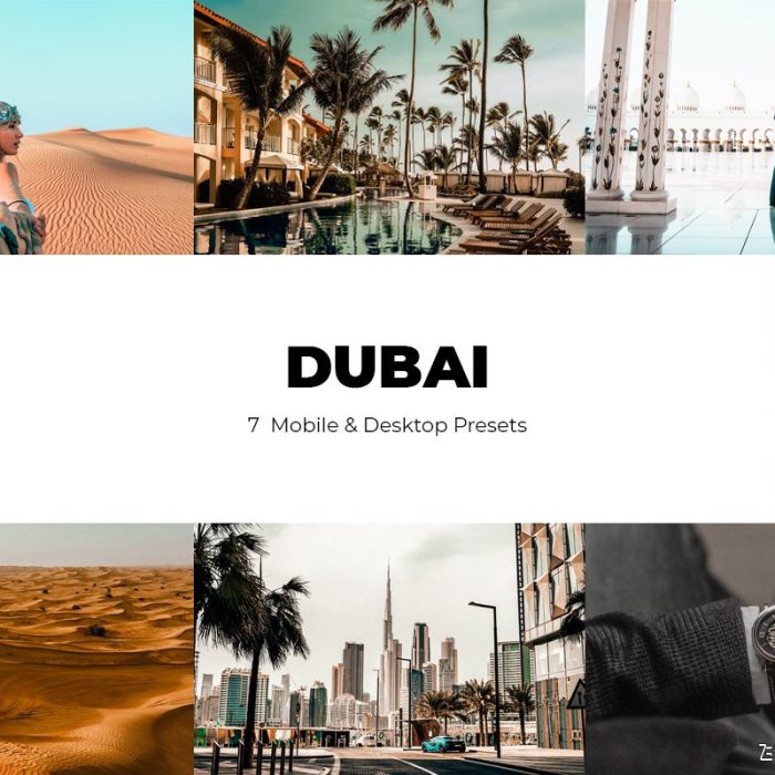 [旅拍LR预设]迪拜旅拍电影人人文风光Lightroom预设 DUBAI Lightroom Presets