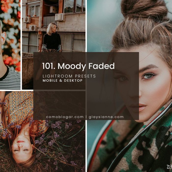 [人像LR预设]旅拍街拍喜怒无常电影质感人像Lightroom预设/手机APP滤镜 Moody Faded Preset