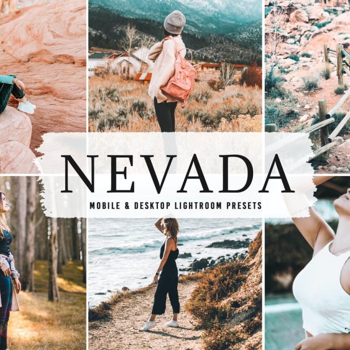 [旅拍LR预设]内华达州旅拍电影风光胶片后期调色Lightroom预设 Nevada Lightroom Presets