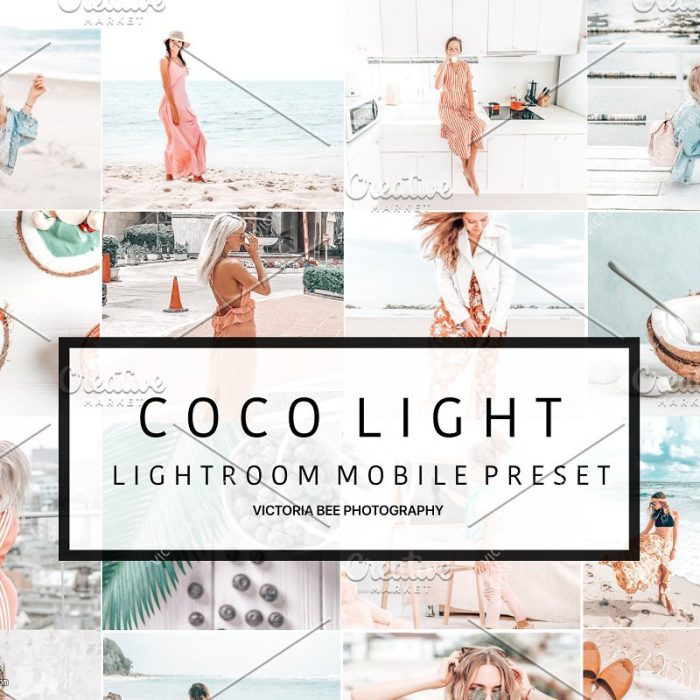 [人像LR预设]梦幻奶油色调Lightroom预设+手机版APP预设 Mobile Presets COCO LIGHT