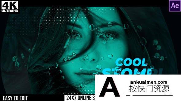 [文字标题]文字遮罩快闪片头AE模板- Cool Stomp