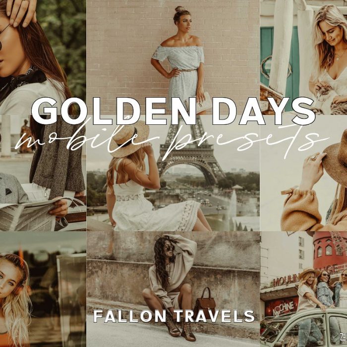 [人像LR预设]温暖复古城市旅拍人像LR预设/移动APP预设 Golden Days LR Presets