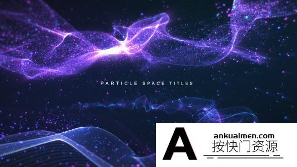 [文字标题]宇宙粒子文字标题片头AE模板- Particle Space Titles