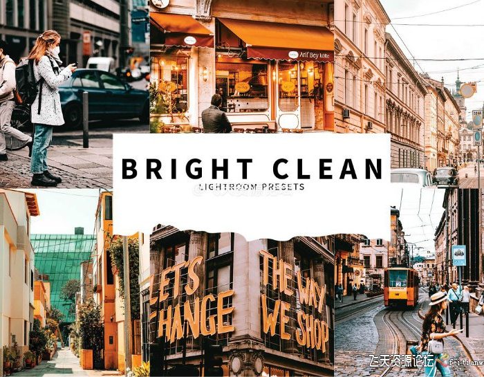 [人像LR预设]北欧质感干净明亮人像城市街拍调色Lightroom预设Bright Clean Lightroom Presets