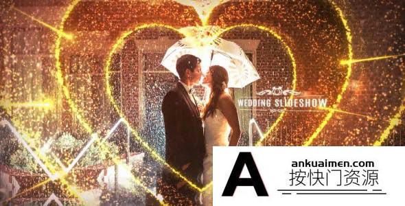 [相册AE模板]浪漫爱心婚礼视差图片相册片头 Wedding Romantic Parallax.