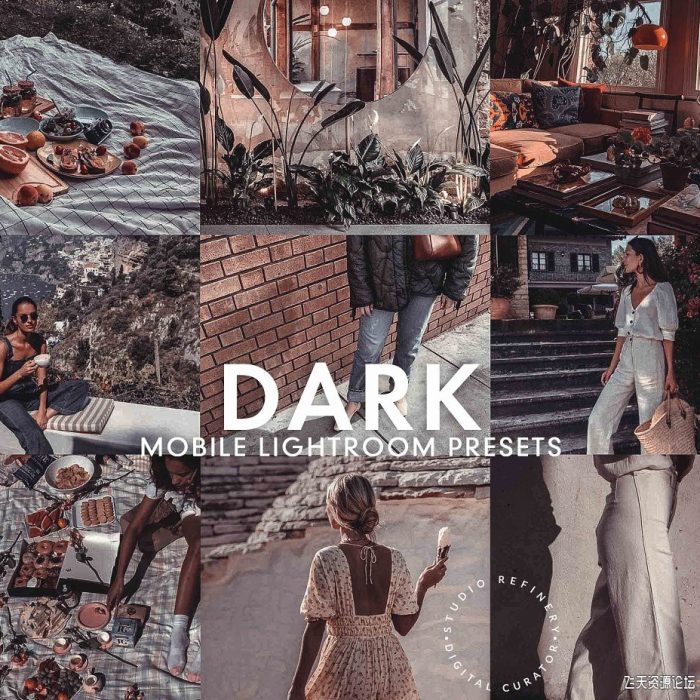 [手机版lr预设]情绪人像电影色调移动版Lightroom预设 DARK MOBILE LIGHTROOM PRESETS