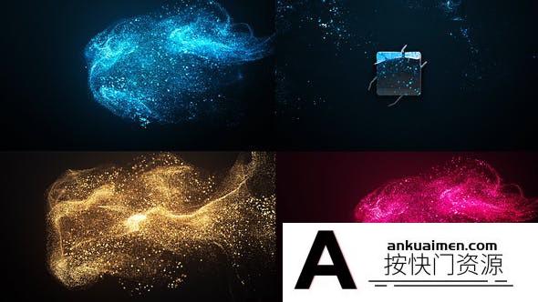 [logo模板]粒子飘散Logo动画AE模板- Elegant Particle Logo