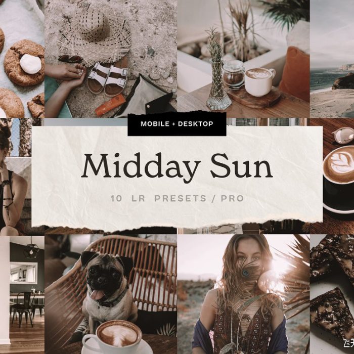 [人像LR预设]正午阳光-咖啡米棕色调LR预设/移动APP滤镜 Midday Sun 10 Lightroom Presets