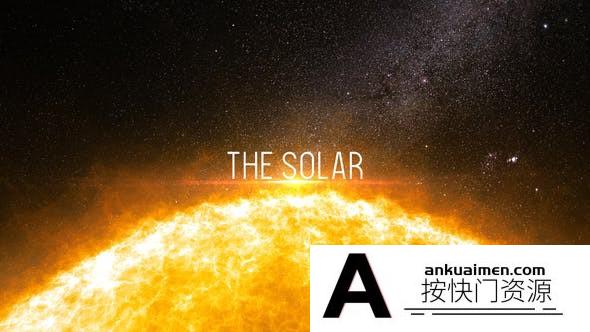 [文字标题]太阳火焰文字标题宣传片头AE模板- The Solar – Cinematic