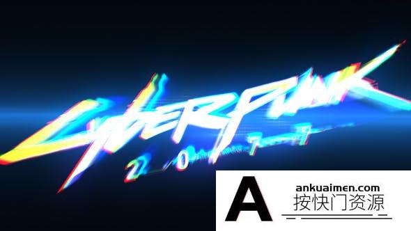 [logo模板]信号损坏色彩分离扭曲Logo动画AE模板- Fast Glitch Logo Intro