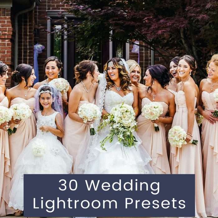 [婚礼LR预设]30个电影婚礼跟拍胶片Lightroom预设 30 Wedding Lightroom Presets