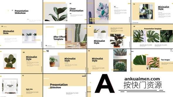 [文字标题]商品图片滑动文字介绍展示包装 AE模板-Presentation Slideshow