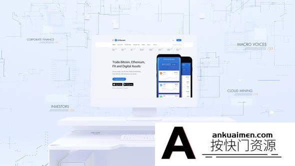[三维AE模板]三维空间线条科技感片头AE模板- White Technology Promo
