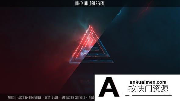 [logo模板]闪电能量Logo动画AE模板- Lightning Logo Reveal