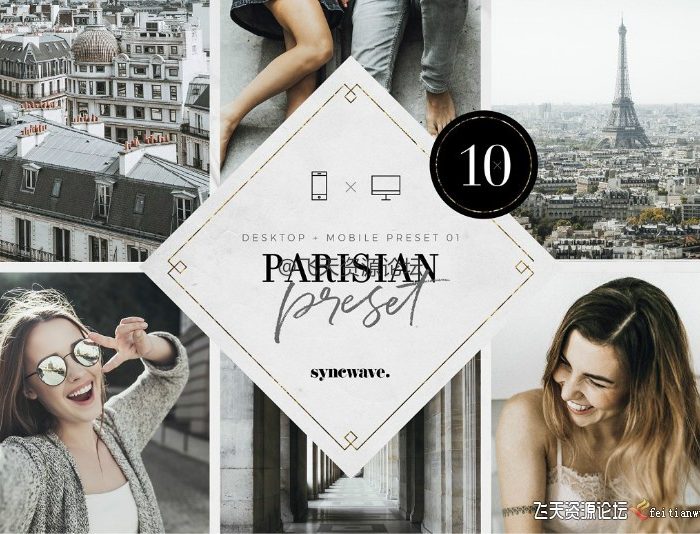 [人像LR预设]法式灰巴黎时尚人像调色LR预设Parisian Lightroom Presets Bundle
