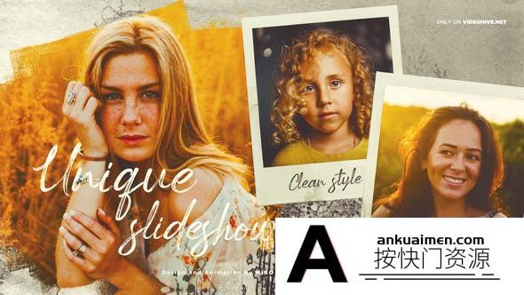 [Premiere模板]PR模板-照片相册幻灯片开场PR模板素材 Slideshow – Hand Made Photo