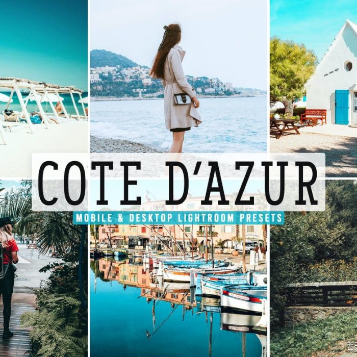 [旅拍LR预设]海滨城市旅拍风光人文Lightroom预设/移动APP预设 Cote D’Azur Lightroom Presets