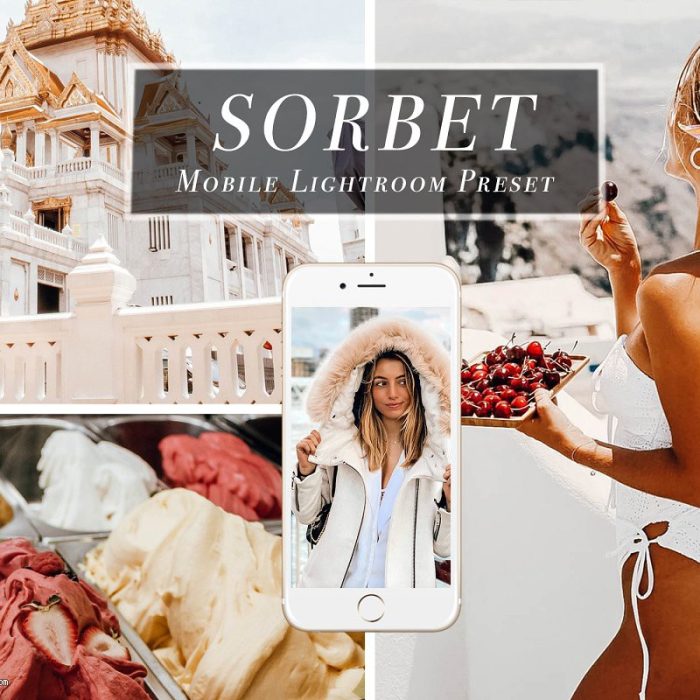 [手机版lr预设]INS风旅拍人像胶片风手机版Lightroom预设Lightroom Preset SORBET