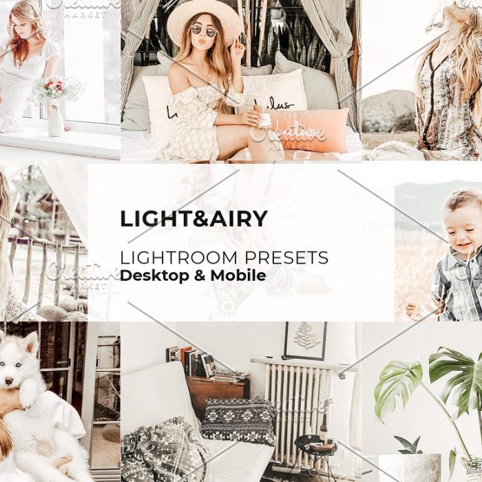 [胶片LR预设]明亮通透干净胶片Lightroom预设/APP调色滤镜 Light and Airy Lightroom Presets