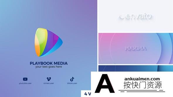 [logo模板]简洁干净几何背景Logo动画AE模板- Clean Geometry Logo Reveal
