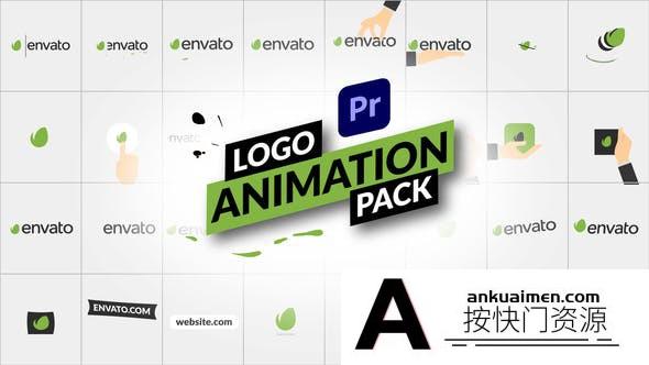[Premiere预设]PR预设+AE模板-32组扁平化简洁Logo动画 Logo Animation Pack