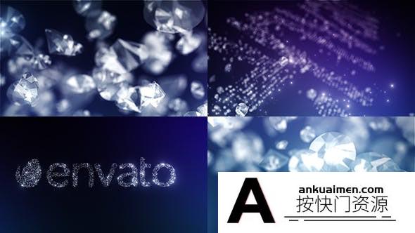 [logo模板]钻石汇聚Logo动画AE模板- Diamonds Logo Reveal