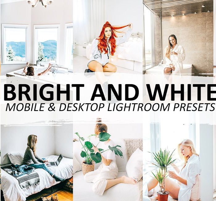 [人像LR预设]明亮清新通透私房人像Lightroom预设/APP滤镜  Bright and White Lightroom Preset