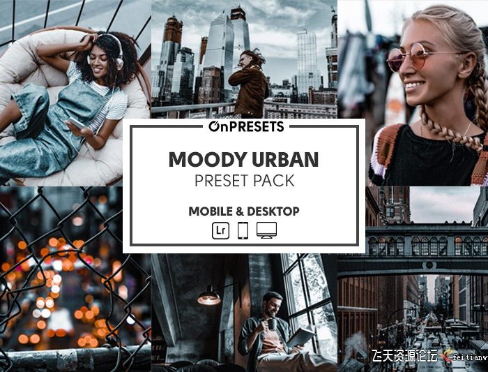 [旅拍LR预设]喜怒无常电影城市人像后期Lightroom预设 OnPresets-MOODY URBAN