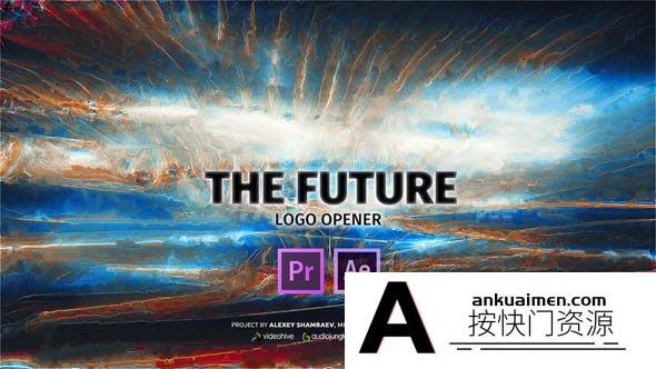 [Premiere预设]PR预设-信号损坏特效Logo动画PR预设  Glitch Logo Opener The Future