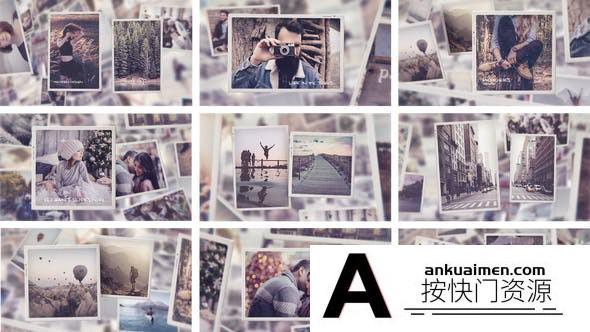 [相册AE模板]浪漫温馨拍立得照片相册片头AE模板- Photo Slideshow Lovely Slide
