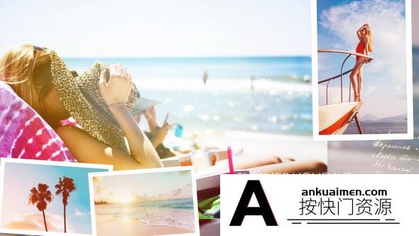 [相册AE模板]夏天假期旅游照片相册片头AE模板- Summer Holidays Slideshow