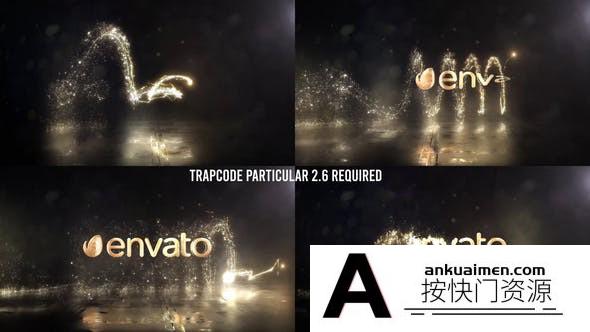 [logo模板]粒子拖尾线条Logo动画AE模板- Glowing Particals Logo Reveal 40