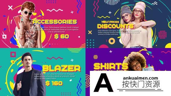 [开场片头]流体图形时尚倒计时片头AE模板- Fashion Top 10 Countdown