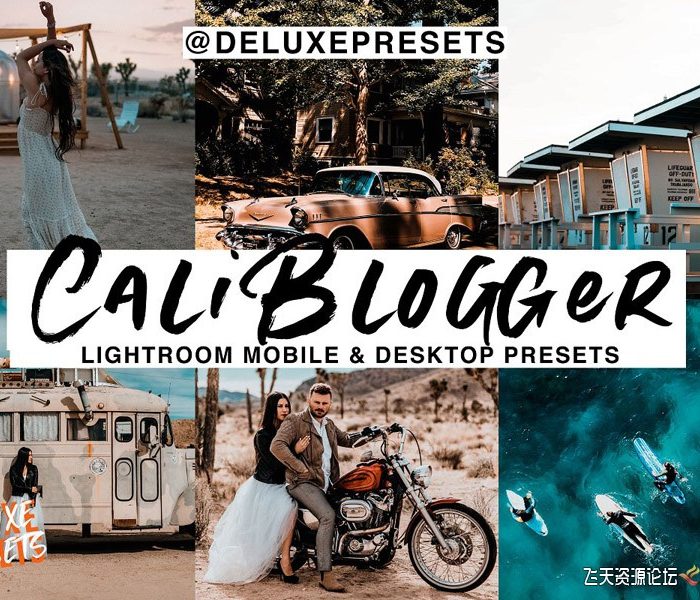 [手机版lr预设]网红博主旅行摄影Lightroom预设+手机版lr预设 Cali Blogger LR