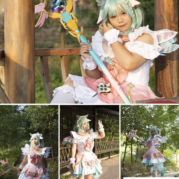 [Cosplay制服原图]18张cosplay瑶时之幻境制服摄影后期修图raw练习素材