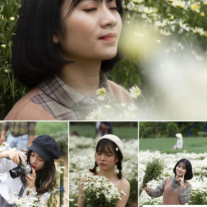[时尚人像RAW原图]15P白雏菊花田学生美女摄影RAW原图下载，后期修图RAW原片